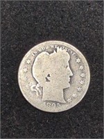 1895-S Barber Silver Quarter marked AG/G