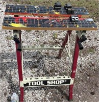 Tool shop folding work bench