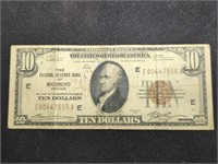1929 $10 Richmond National US Note