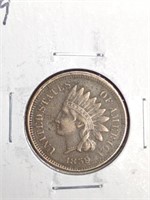 1859 Indian Head Penny marked VF