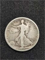 1917-D Obverse Walking Liberty Silver Half Dollar