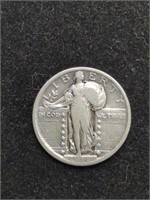 1918 Standing Liberty Silver Quarter marked VF