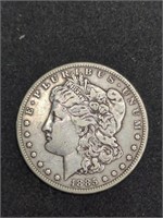 1885-S Morgan Silver Dollar marked VF
