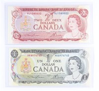 (2) x VINTAGE CANADA BANK NOTES