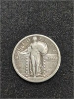 1918 Standing Liberty Silver Quarter marked Fine