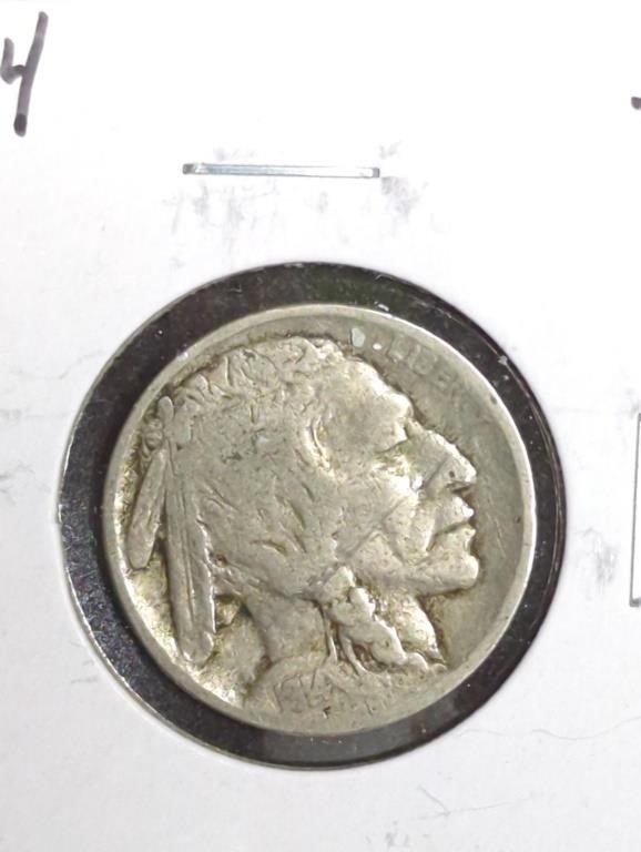 1914 Buffalo Nickel Coin marked Fine