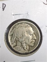 1914-D Buffalo Nickel Coin marked F / VF