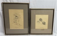 Two Henri Regnault Graphite Prints