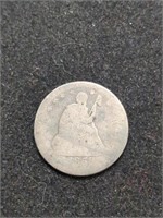 1853 Seated Liberty Silver Quarter marked Good