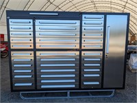 Steelman 7’ 35 Drawer 1 Cabinet Storage Cabinet-SS