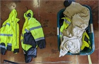 GROUP OF FLORESCENT SAFETY WORK JACKETS