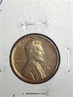 1914 Lincoln Wheat Cent marked AU, Brown