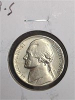 1939-S Jefferson Nickel marked AU