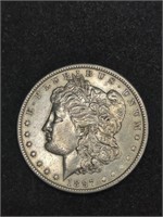 1897-O Morgan Silver Dollar marked AU