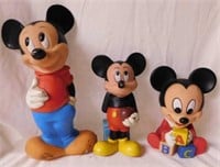 7 Walt Disney Mickey Mouse figures: banks & more