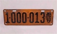 1927 Illinois embossed metal license plate