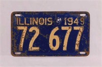 1949 Illinois embossed metal license plate