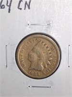 1864 Indian Head Penny marked Good