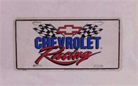 Chevrolet bowtie racing embossed license plate
