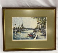 Original Water Color Painting of Eiffel Tower &