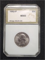 1982 MS63 Washington Quarter PCI
