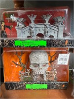 Lemax Spooky town skull archway & terror bridge