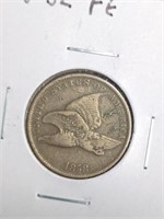 1858 Small Letters Flying Eagle Penny Coin