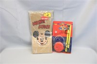 MICKEY MOUSE PAPER BAGS NEW WITH LID AND STRAWS