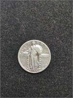 1928 Standing Liberty Silver Quarter marked VF