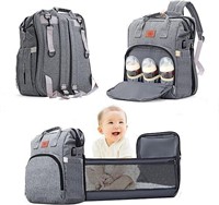 aaliff Baby Diaper Bag, Grey, L, Diaper Bag With