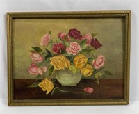 VTG Floral Still-life Painting by Yales