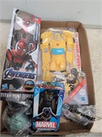 ASSORTED MARVEL ACTION FIGURES, TRANSFORMERS