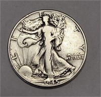 1945 SILVER WALKING LIBERTY HALF DOLLAR