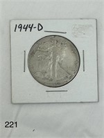 1944-D Walking Liberty Silver Half Dollar Coin