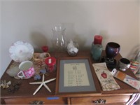 walker,stool,batton,bags,vases & items