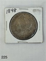 1898 Morgan Dollar Silver Coin