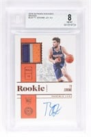 #02/35 GRADED TY JEROME AUTO PATCH BASKETBALL CARD