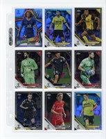 (9) x SOCCER SPORTS CARDS