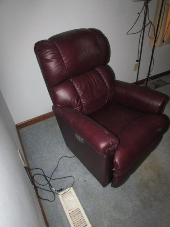 leather electric recliner