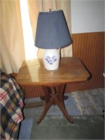 antique lamp table & lamp