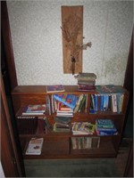 bookshelf & all books incl:bobbsey twins & hanging