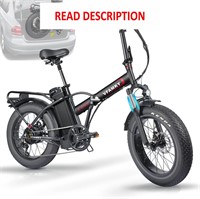 VFAMKY 1000W Foldable Bike  20x4 in. Tire  31MPH