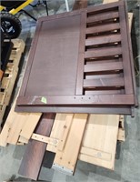 Single wood bed frame