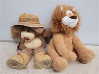 2 LARGE STUFFED, 1 GUND, 1 WITH FURSKINS TAG