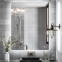 TETOTE 30x36 LED Backlit Bathroom Mirror