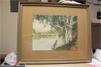 Signed Wallace Nutting Framed Print