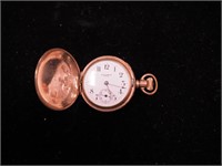 A gold filled closed case lady's pocket watch