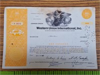 Western union stock certificate