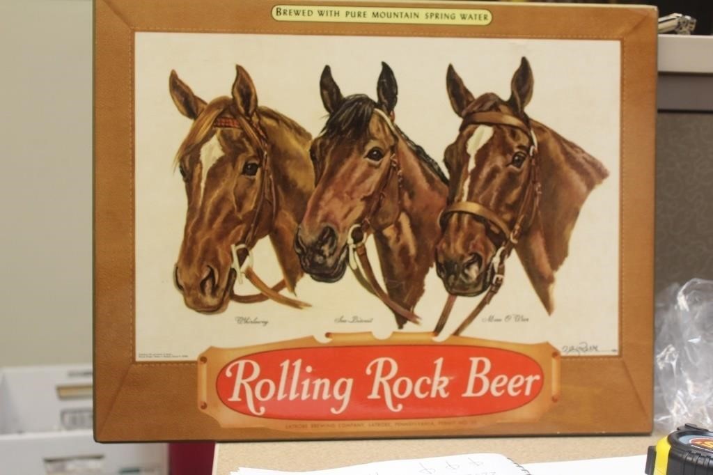 Rolling Rock Beer Advertising Board