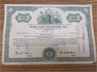 Food fair properties stock certificate